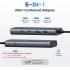 UGREEN 6-in-1 Hub USB C to Ethernet Adapter, 10Gbps Data Port USB-C, Ethernet with 2*USB-C 3.2, USB-A 3.2/2.0, Gigabit RJ45, Power Port (Only for Adapter), Type C to Network Dongle for Laptop, MacBook, XPS